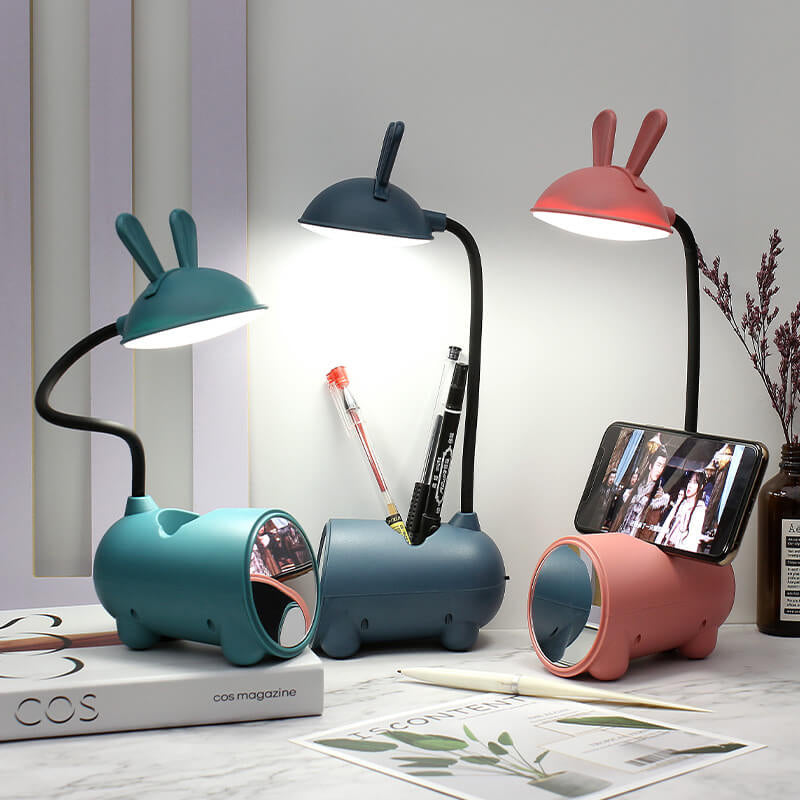 BunnyBeam - Bureaulamp met Cartoon Creatief Konijn LED Touch USB Pen Houder