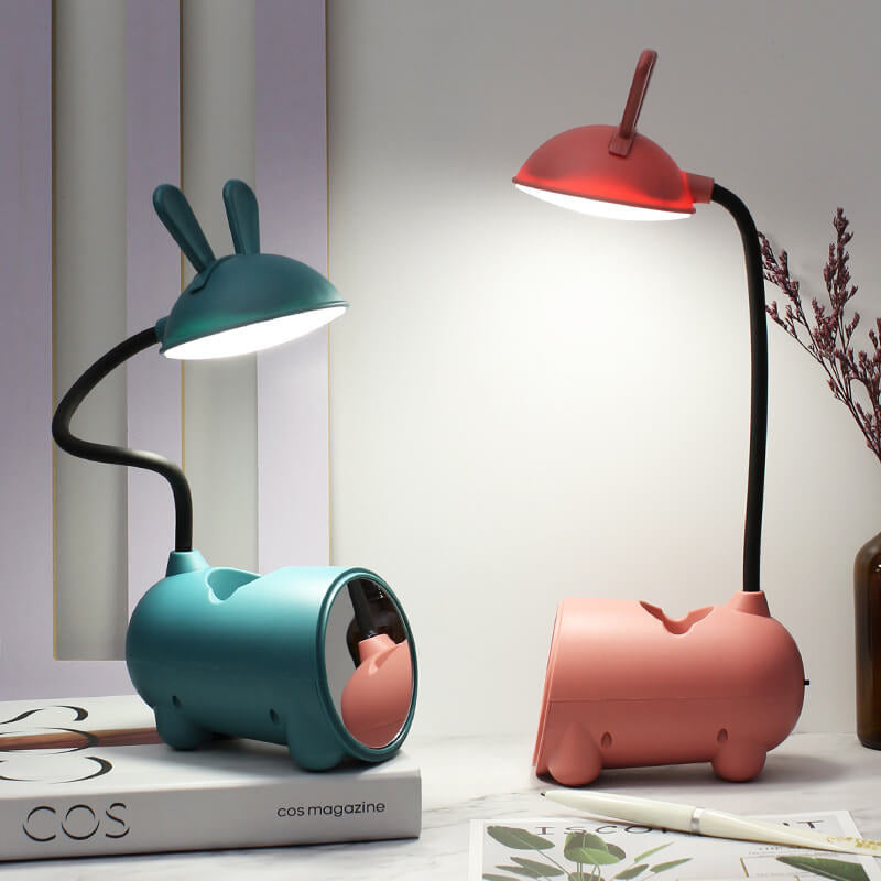 BunnyBeam - Bureaulamp met Cartoon Creatief Konijn LED Touch USB Pen Houder