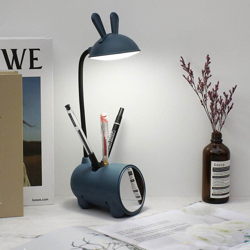 BunnyBeam - Bureaulamp met Cartoon Creatief Konijn LED Touch USB Pen Houder