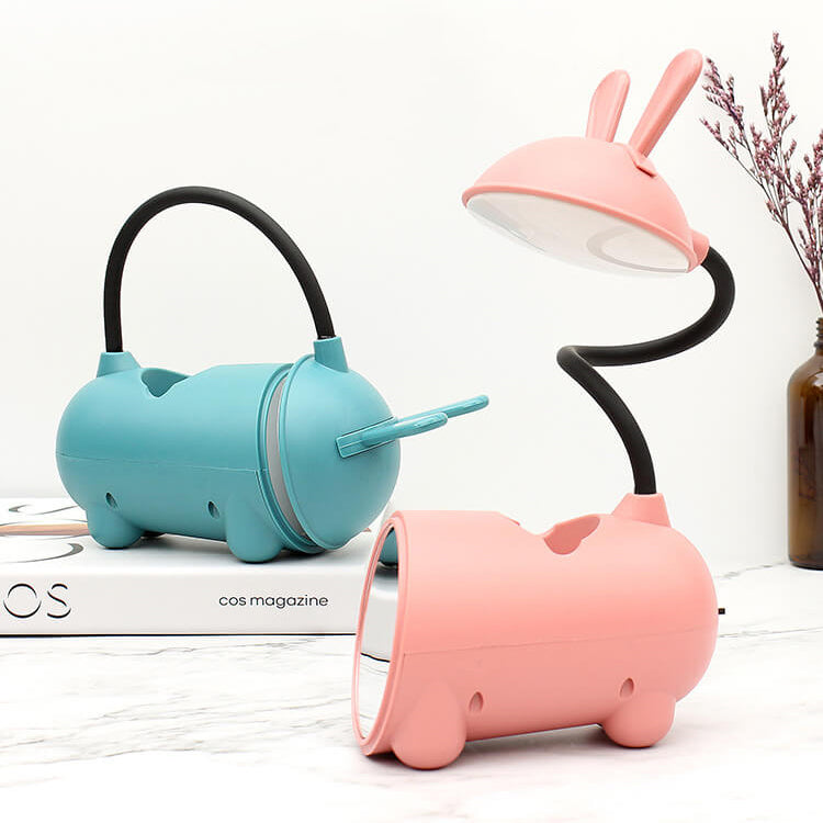 BunnyBeam - Bureaulamp met Cartoon Creatief Konijn LED Touch USB Pen Houder