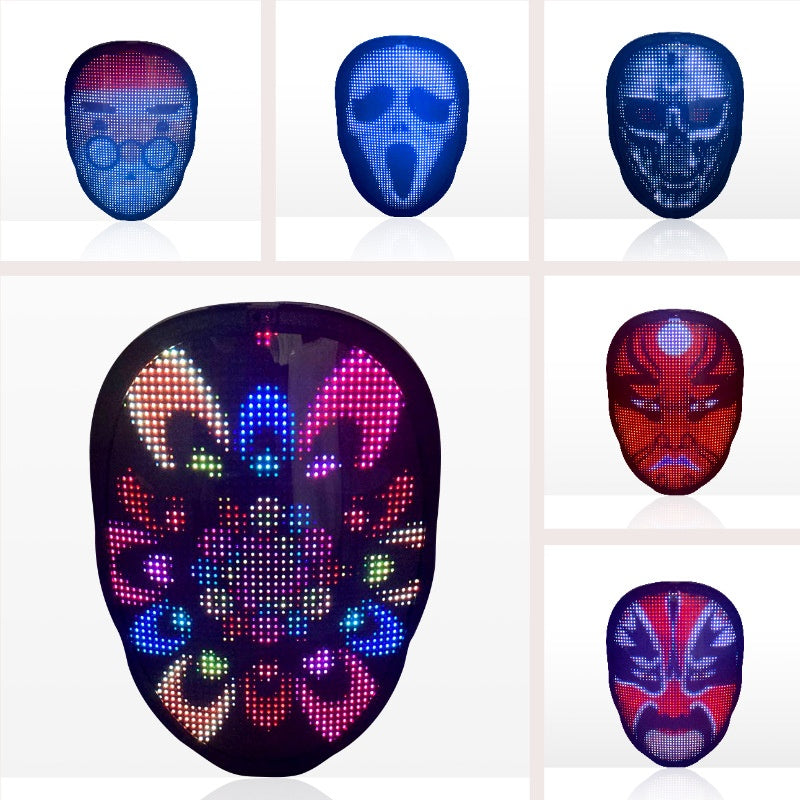 IlluMask - Heroplaadbaar LED masker met veranderend gezicht