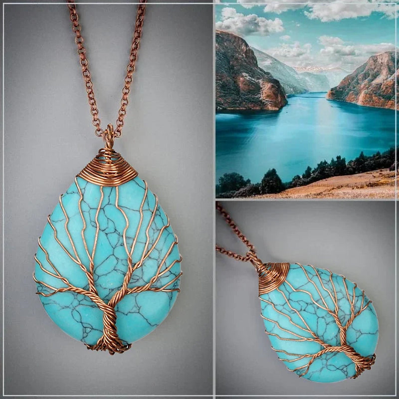 TreeLume - Levensboom Opal Ketting