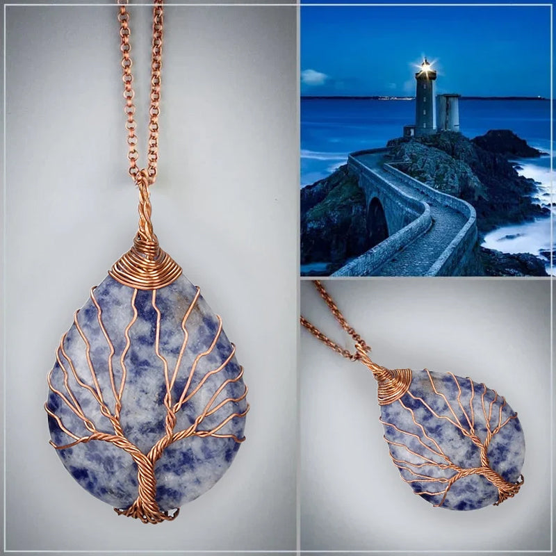 TreeLume - Levensboom Opal Ketting