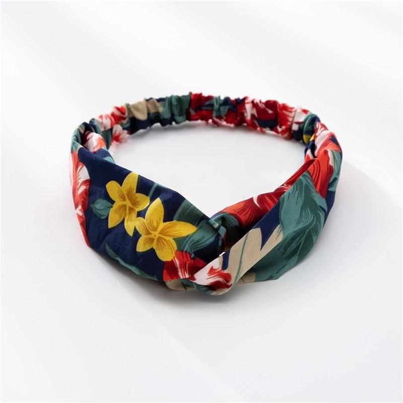 BohoWrap - Modieuze elastische haarband met bloemenprint