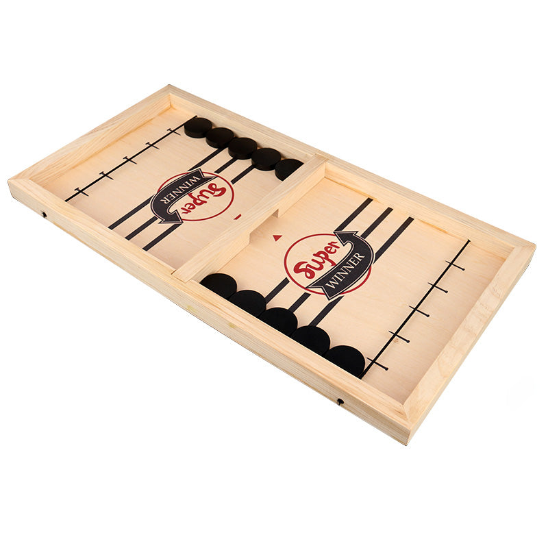 PuckBounce - Dubbelzijdig omkeerbaar Sling Puck bordspel voor gezinnen