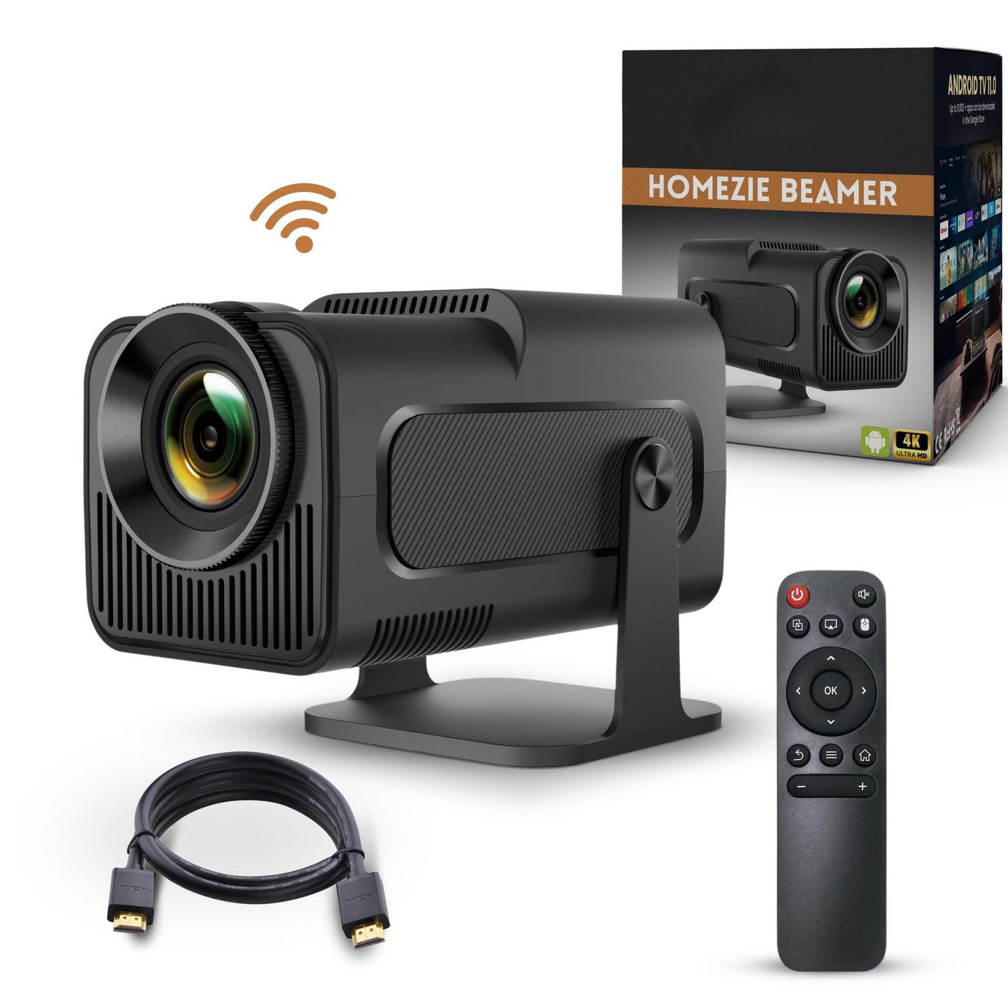 VisionBeam - 1080p Beamer met schermspiegeling en afstandsbediening