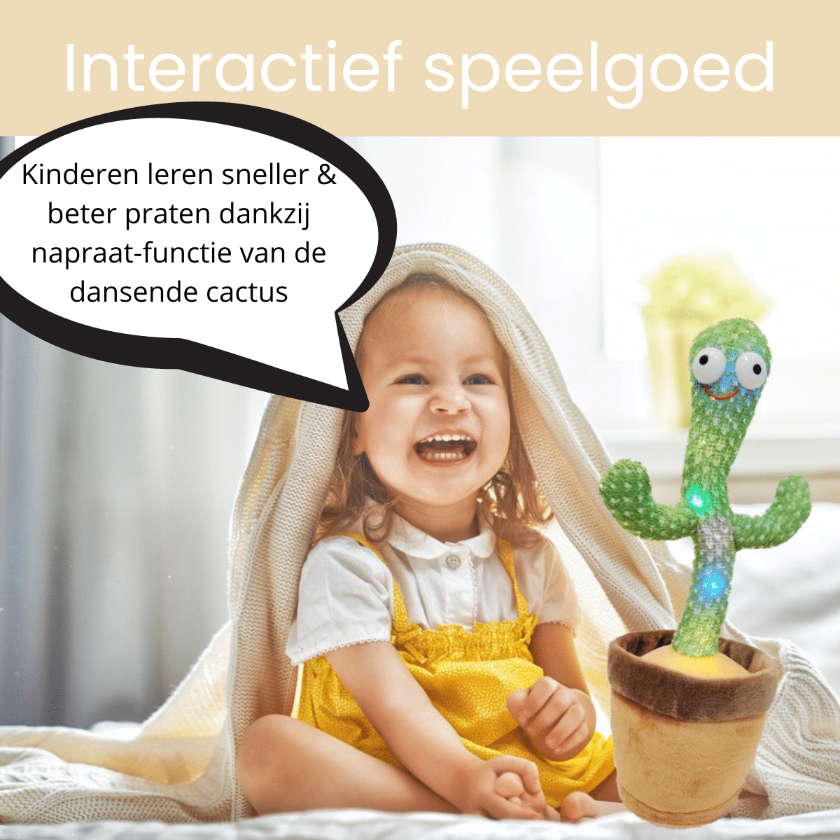 LumaNova - Reageert op geluid De pratende cactus