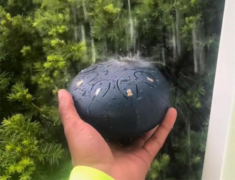 SereniDrum - Regentrommel als Garteninstrument