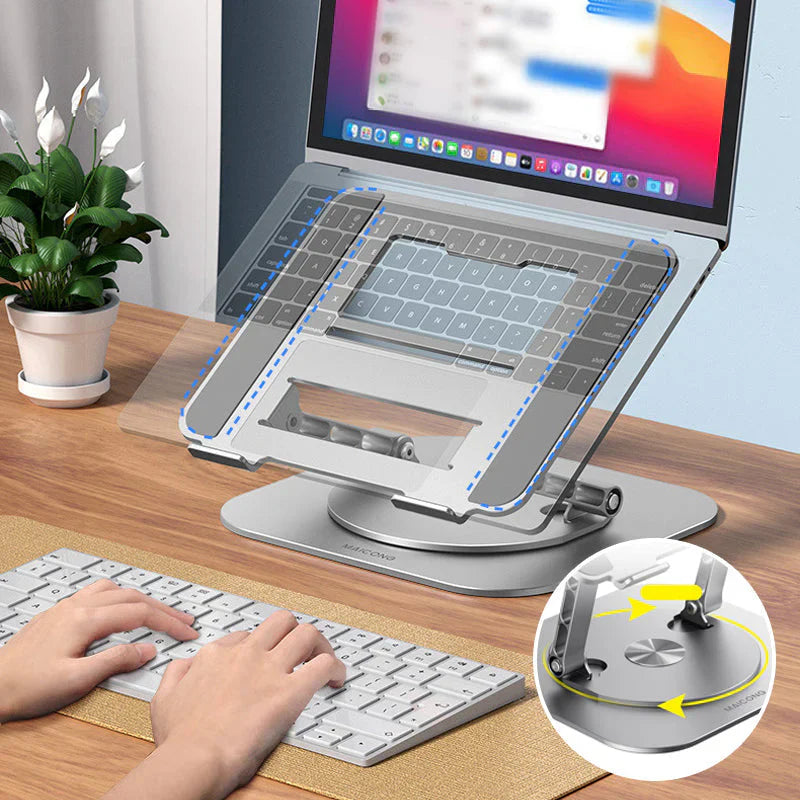 StandEase - revolving laptopstandaard gemaakt van aluminiumlegering