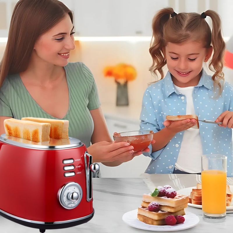 ToastMaster - Retro broodrooster met 6 bruiningsniveaus