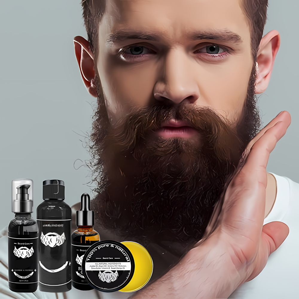 BeardMajesty | Baardverzorgingsets – Baard Stijltang – Dermaroller – Etherische olie – Baard Conditioner – Dermaroller Haargroei