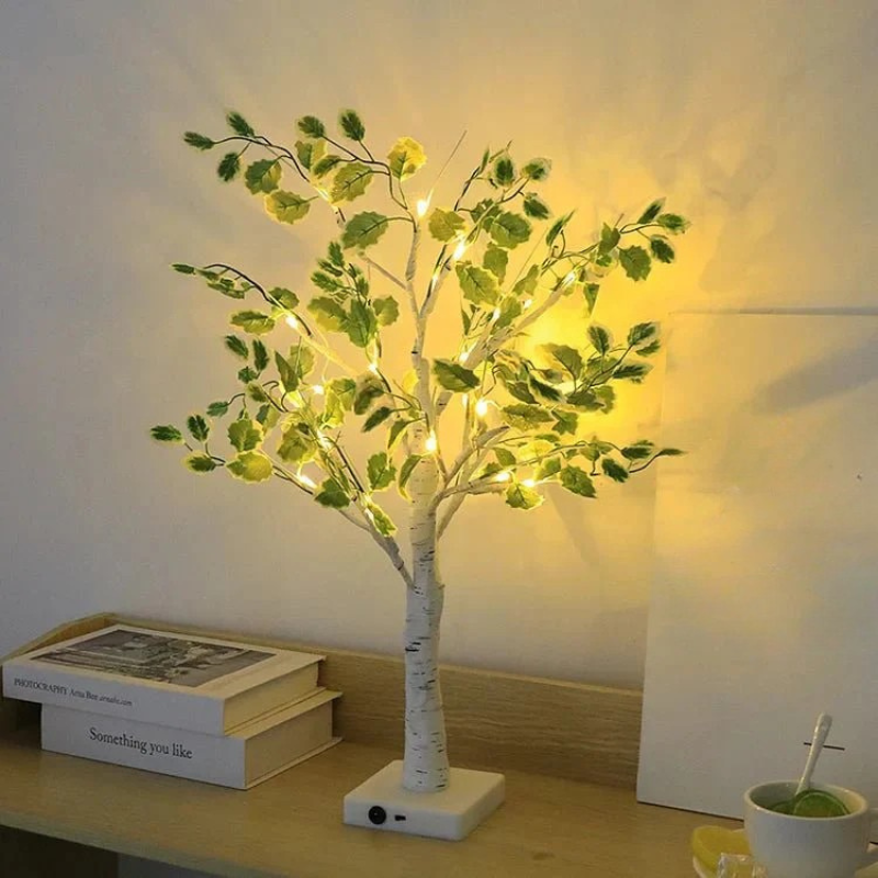 VerdeGlow - Sfeervolle LED kerstboomverlichting met groene bladeren