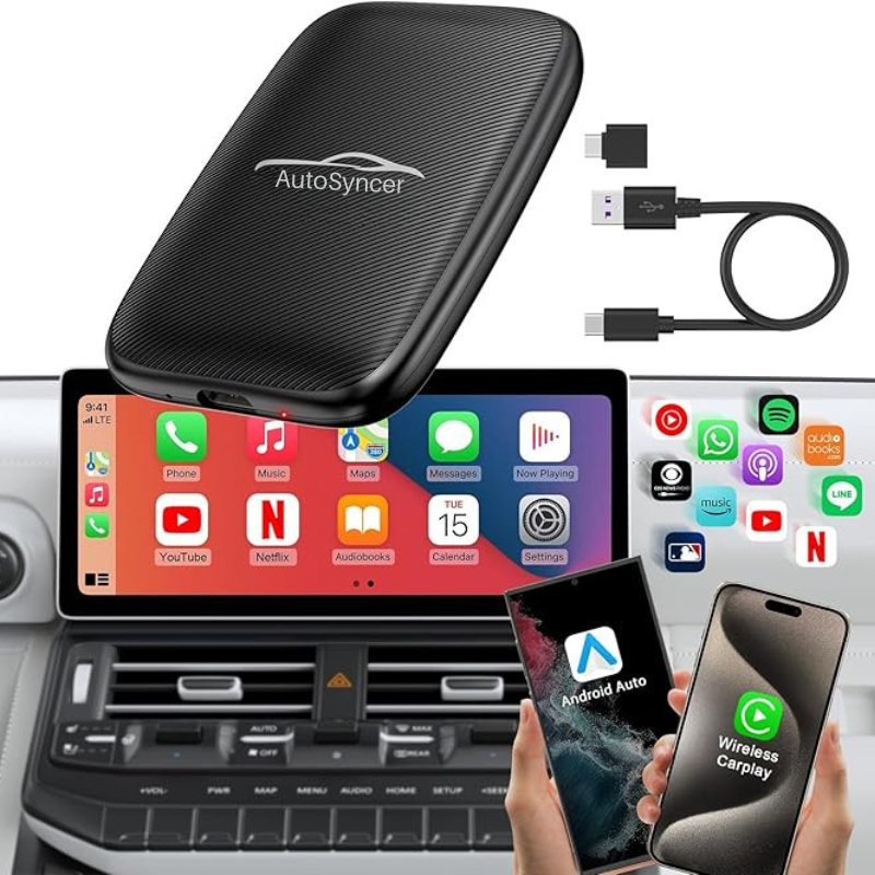 AutoSyncer - Draadloze CarPlay AI Box voor Auto's