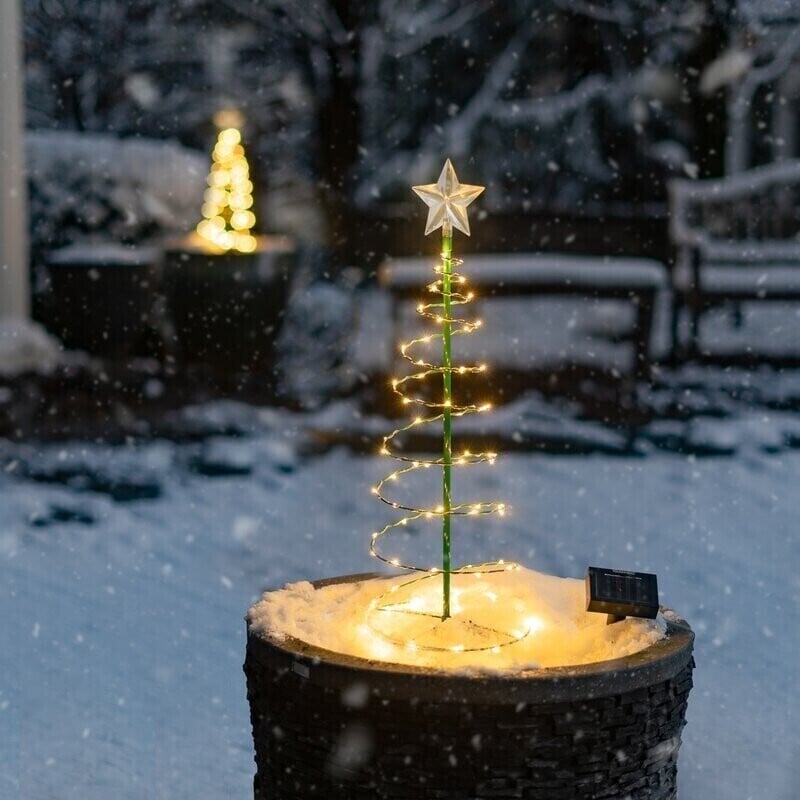 SolarLuxe -LED kerstboomverlichting op zonne-energie voor buiten