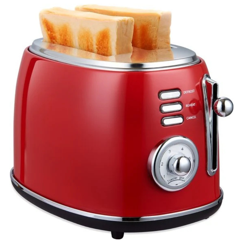 ToastMaster - Retro broodrooster met 6 bruiningsniveaus