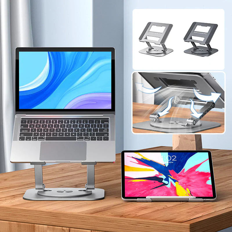 StandEase - revolving laptopstandaard gemaakt van aluminiumlegering