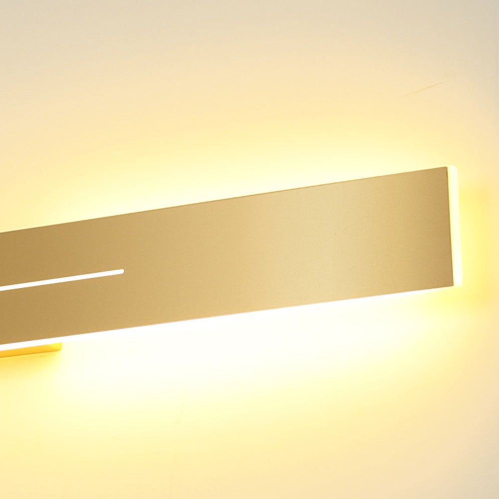 UrbanElegance | Modern Lineaire LED Wandlamp Zwart/Goud Acryl Badkamer