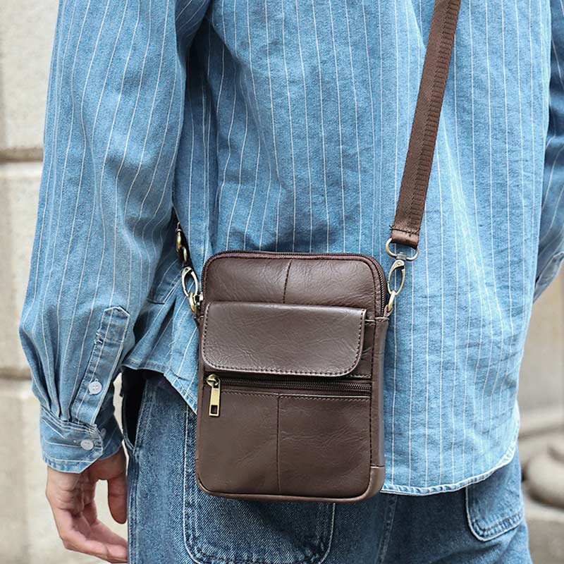 LeatherCrafted - Luxe & Duurzame Leren Schoudertas voor Mannen