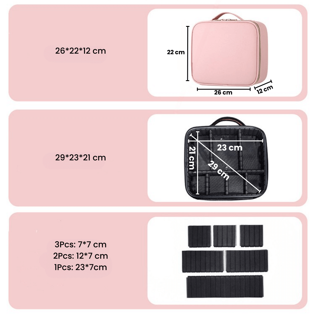 LumiPack - Reis make uptas met LED spiegel