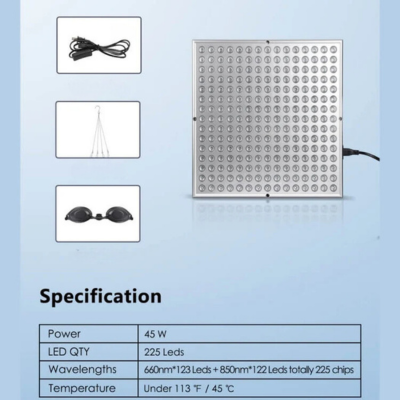 SkinRevive - Fototherapielamp met infrarood rood licht voor couperose en psoriasis