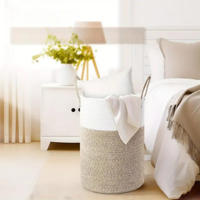 CottonFold - Opvouwbare katoenen opbergmand voor huisgebruik