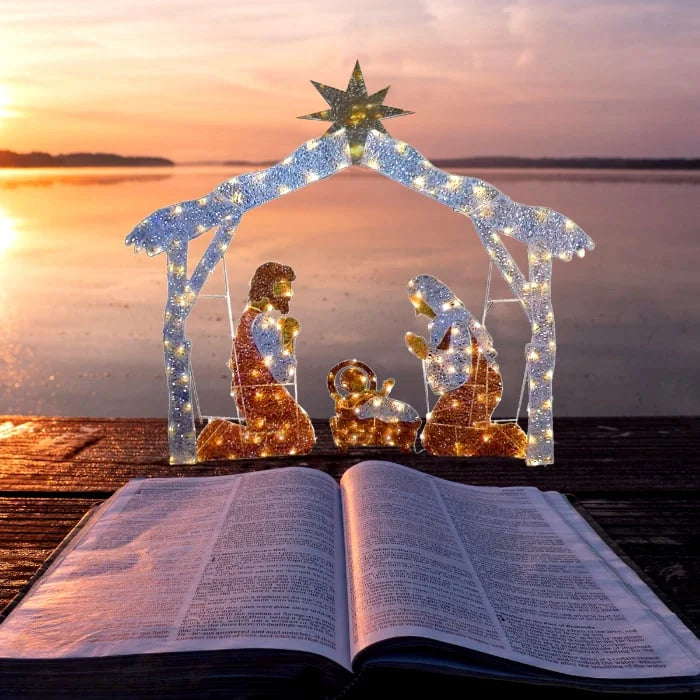 DivineLights - Warm witte LED tuindecoratie Heilige Familie