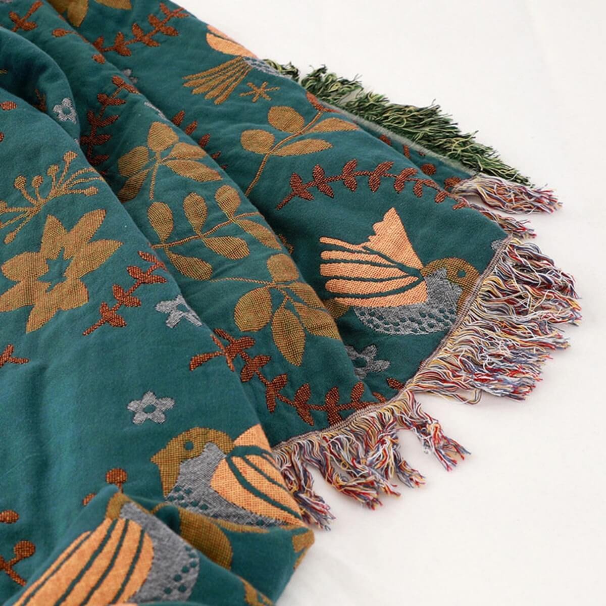 CozyNest - Scandinavische vogel deken, omkeerbaar design