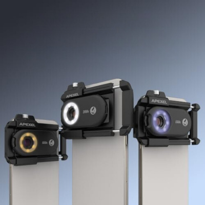 LumeLens - iPhone Zoomlens, 12 LED-modi, CPL-lens, Heldere en Stabiele Beelden (Zwart)