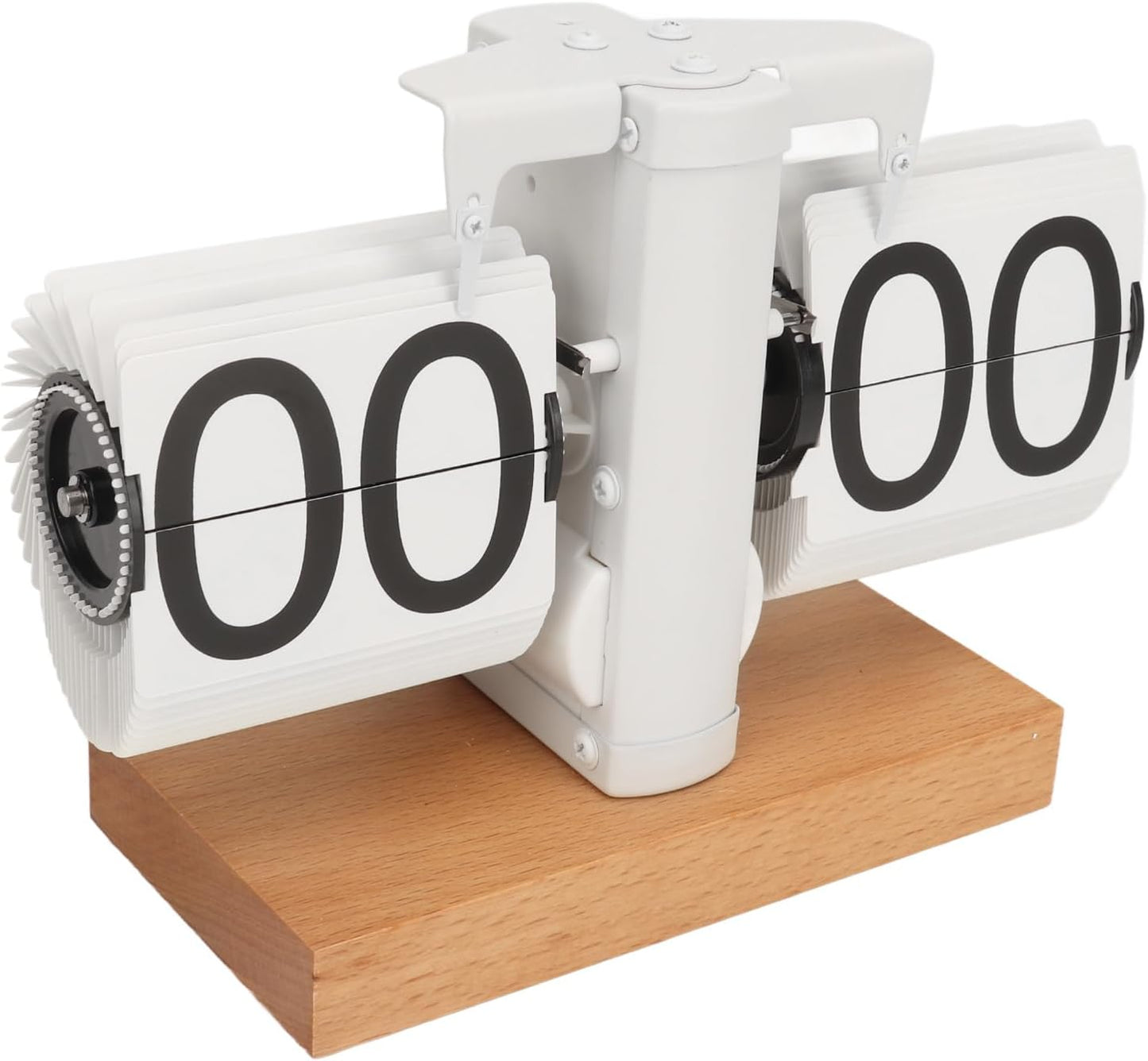 ClockCraft - Vintage flip klok walnoot hout