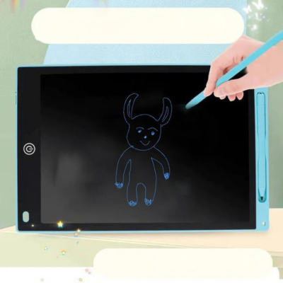 KiddoDraw - Uitwisbaar kinderkrabbord met 12-inch LCD-schrijftablet en herbruikbaar notitieboekje