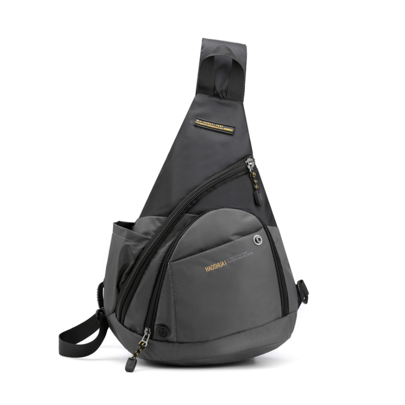 PackMax - Zilveren Bureau Speelgoed: Veelzijdige nylon borsttas met aanzienlijke capaciteit