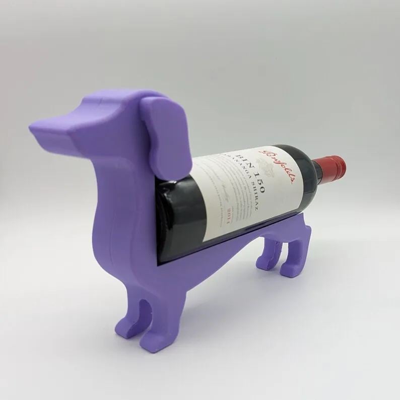 PawPour Designs - Teckel houder voor wijnflessen