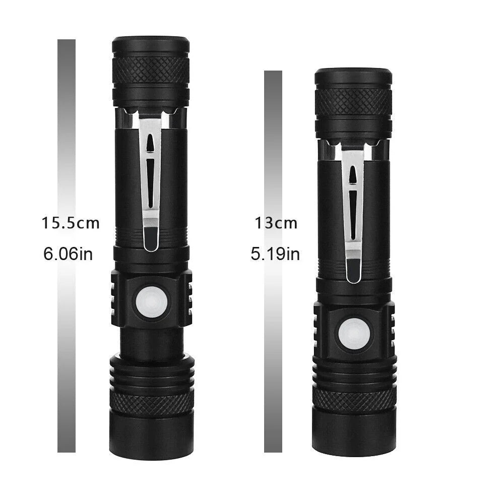 TitanTorch - Oplaadbare batterijgevoede ongelooflijk felle 90000LM LED tactische zaklamp met zoomfunctie