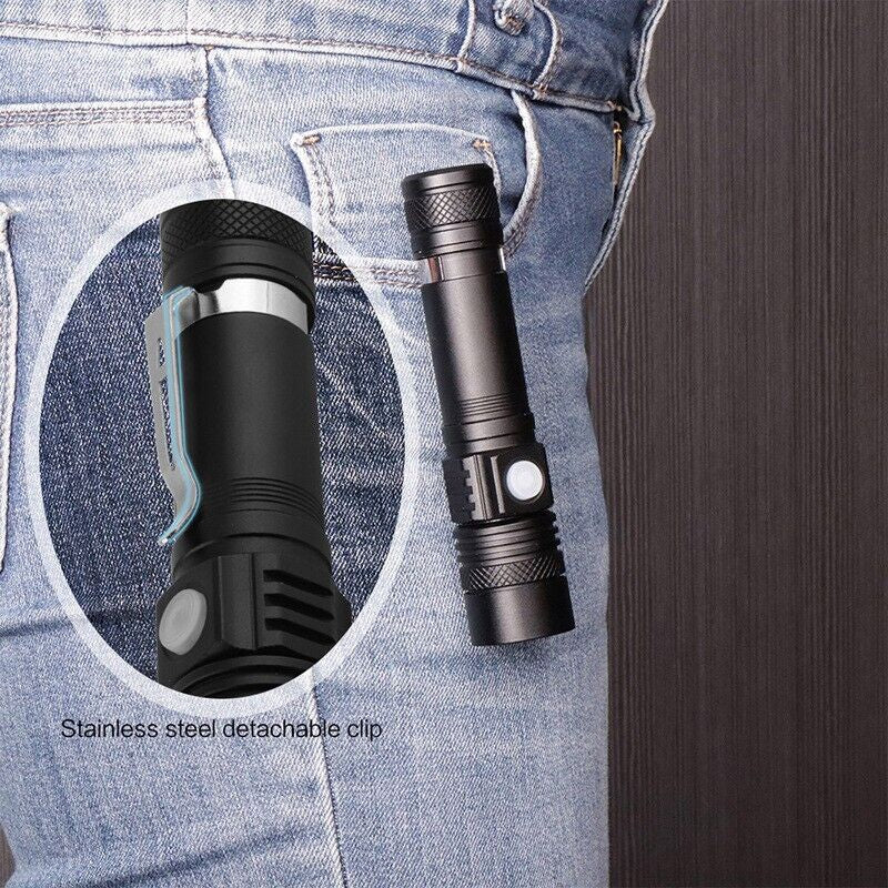 TitanTorch - Oplaadbare batterijgevoede ongelooflijk felle 90000LM LED tactische zaklamp met zoomfunctie