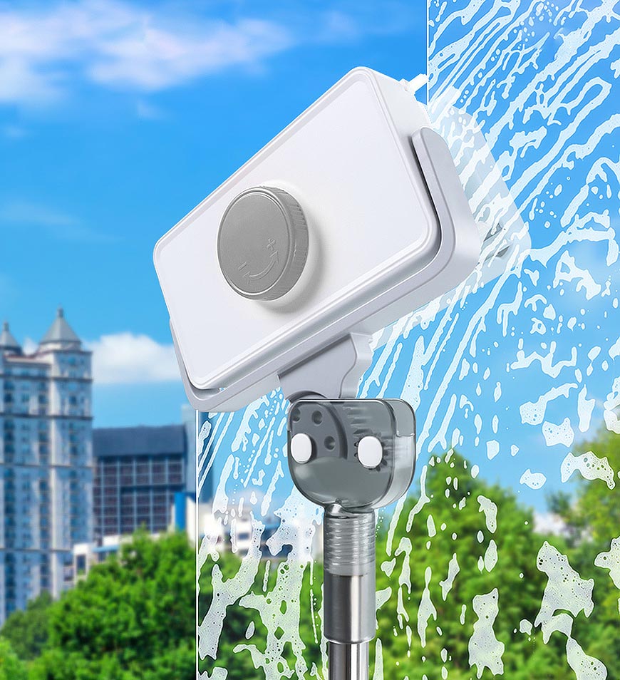 MagnaSweep - Dubbelzijdige magnetische raamwisser met telescoopsteel