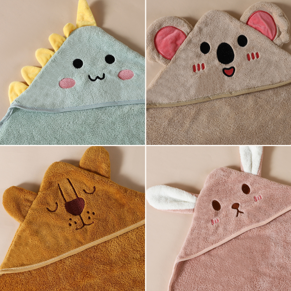 BabyHugWrap - Zachte & Absorberende Baby Badmand met Kapucijners