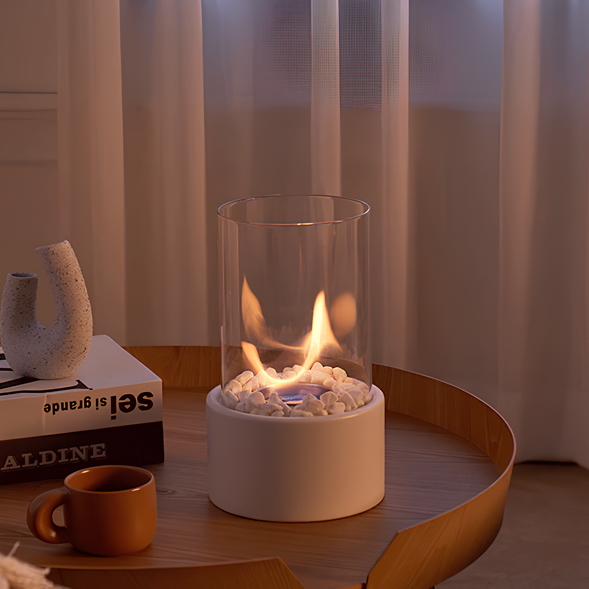 HearthFlame - Olie lamp verlichting met flikkerend olievuur