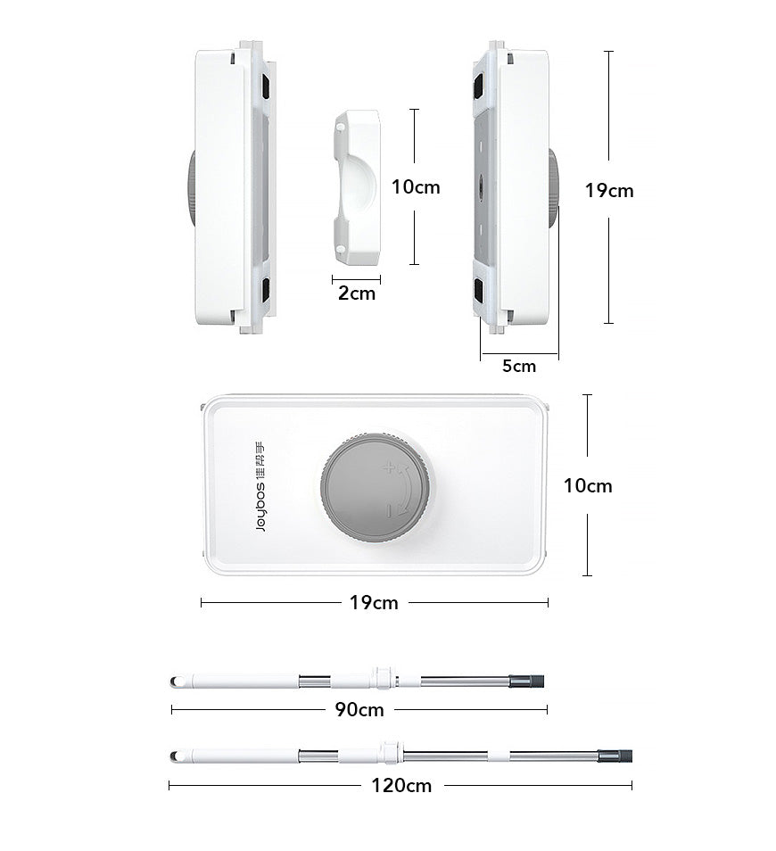 MagnaSweep - Dubbelzijdige magnetische raamwisser met telescoopsteel