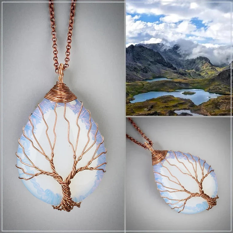 TreeLume - Levensboom Opal Ketting