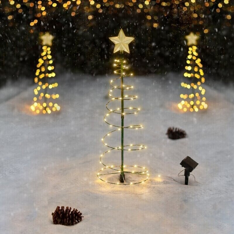 SolarLuxe -LED kerstboomverlichting op zonne-energie voor buiten