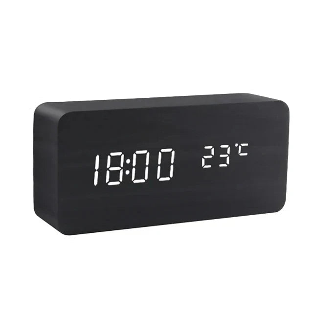 Woodwatch - Digitale houten wekker met temperatuurweergave
