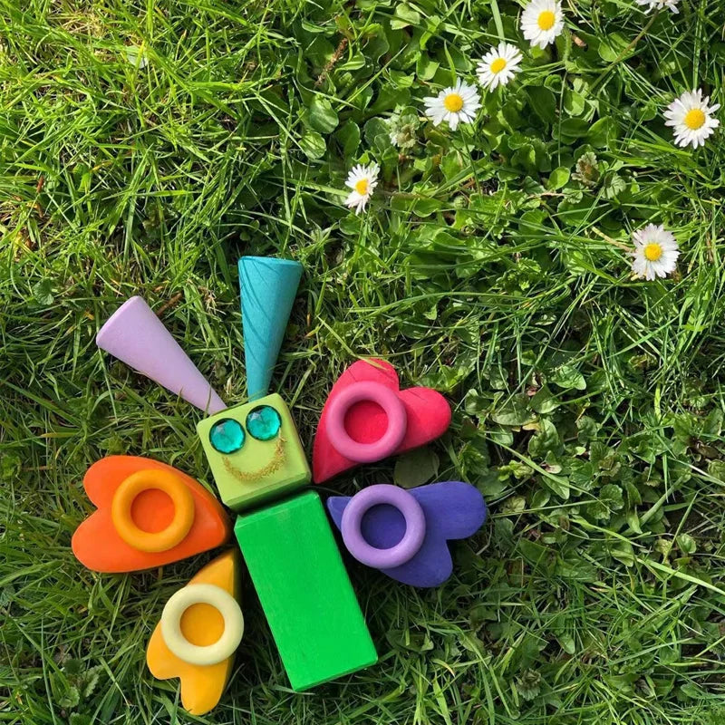 ColorCraftBlocks - Houten Wonderen - Regenboog bouwblokken