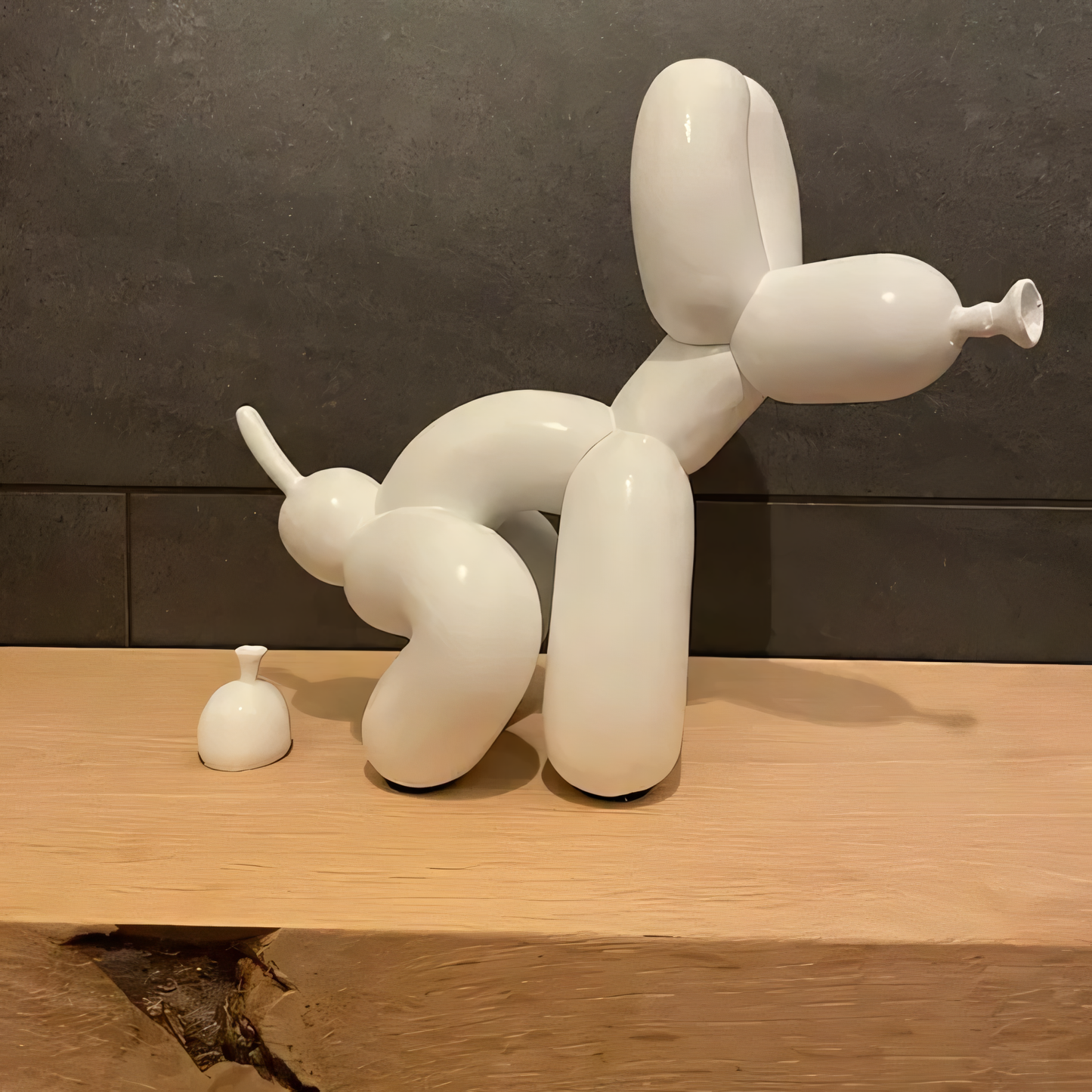 WhimsiDecor | Ballonhond Beeldje | Handgemaakte Kunst | Honden Sculptuur Beeldje