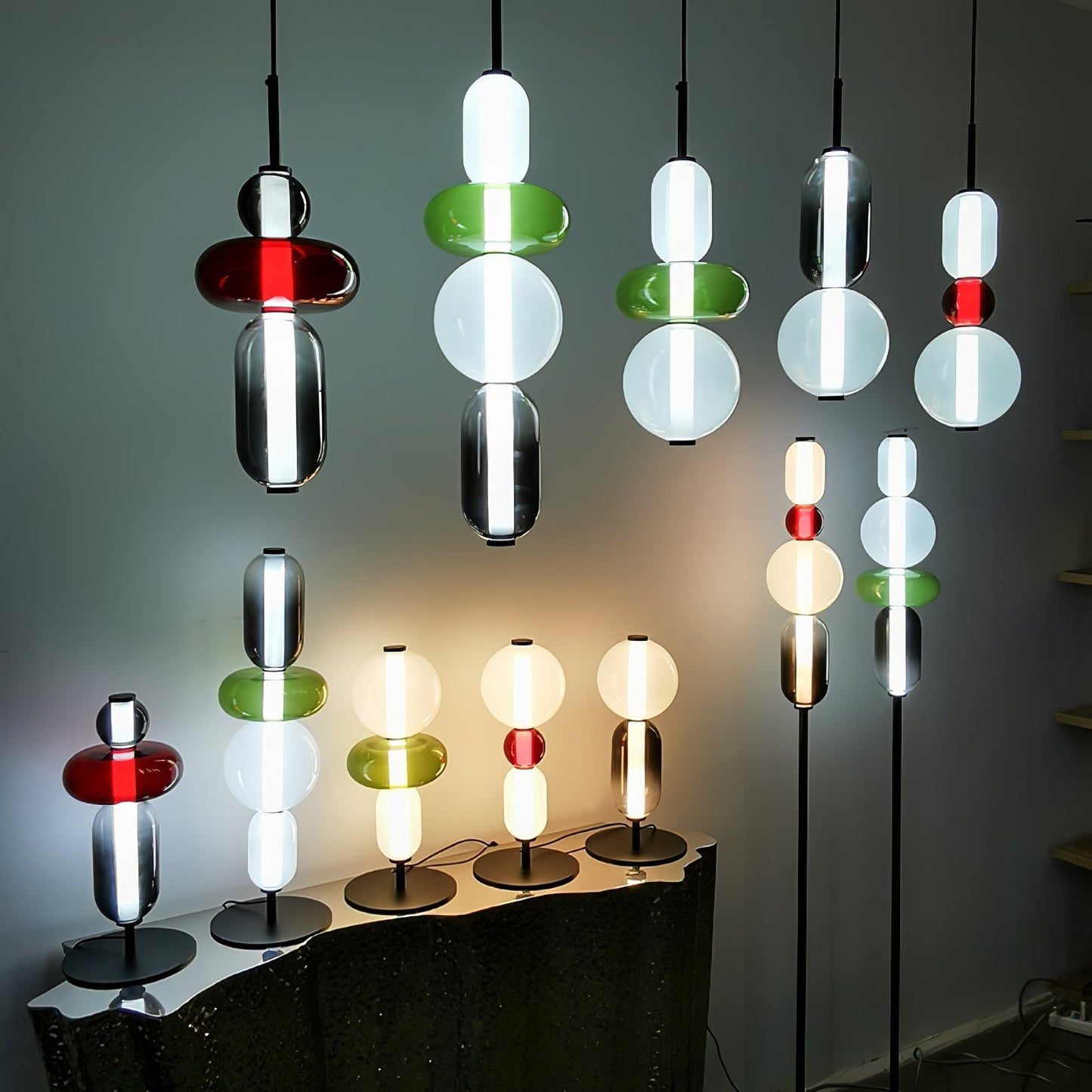 Luxovia - Elegante glazen hanglamp met LED-verlichting