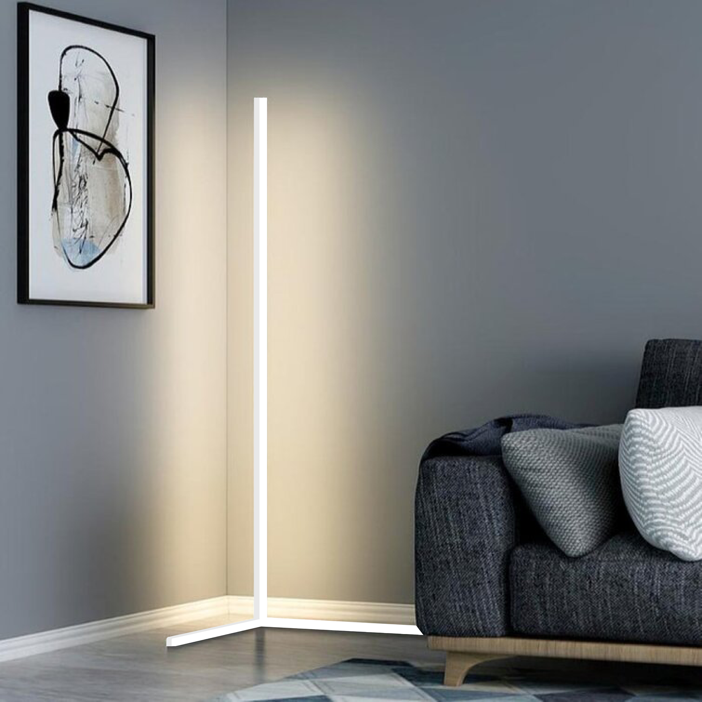 SimplicityBeam - Minimalistische LED hoek vloerlamp