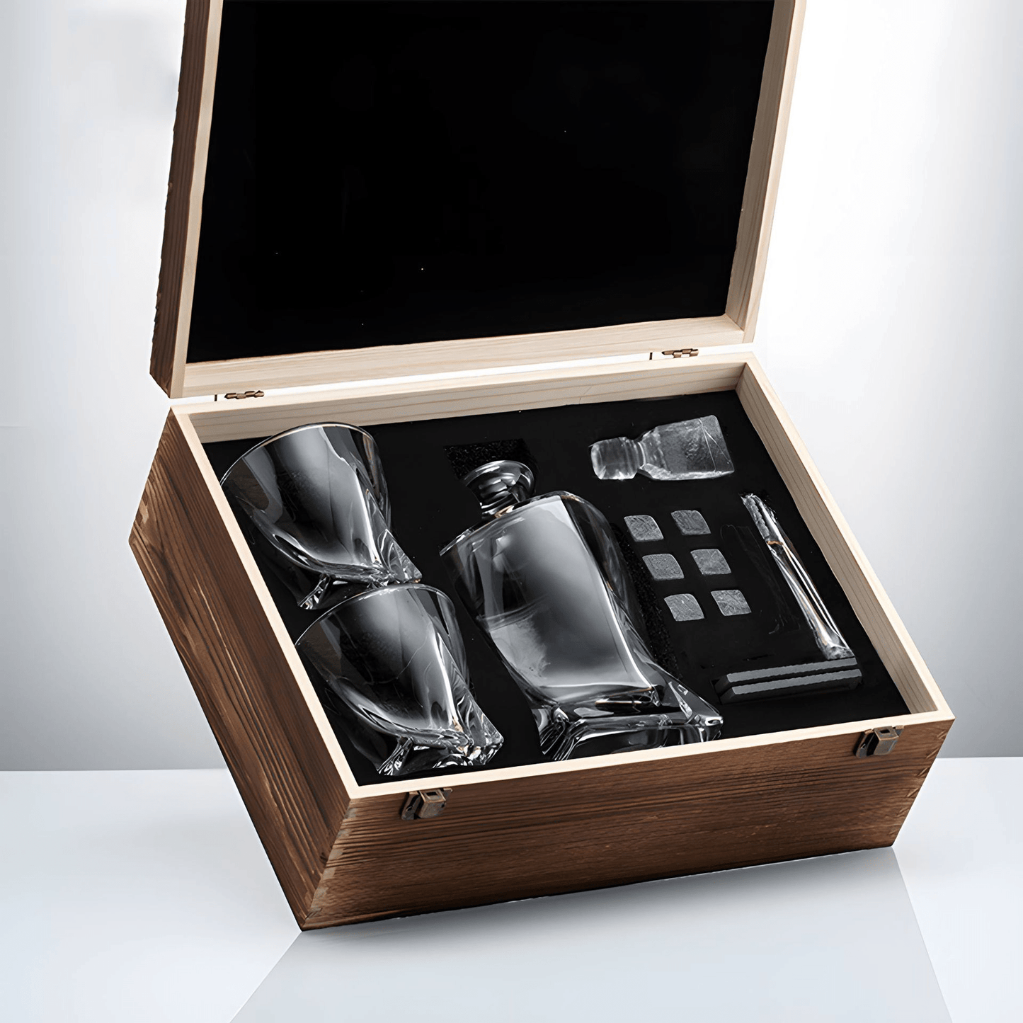 LuxePour - Whiskey Set met Glazen & Stenen