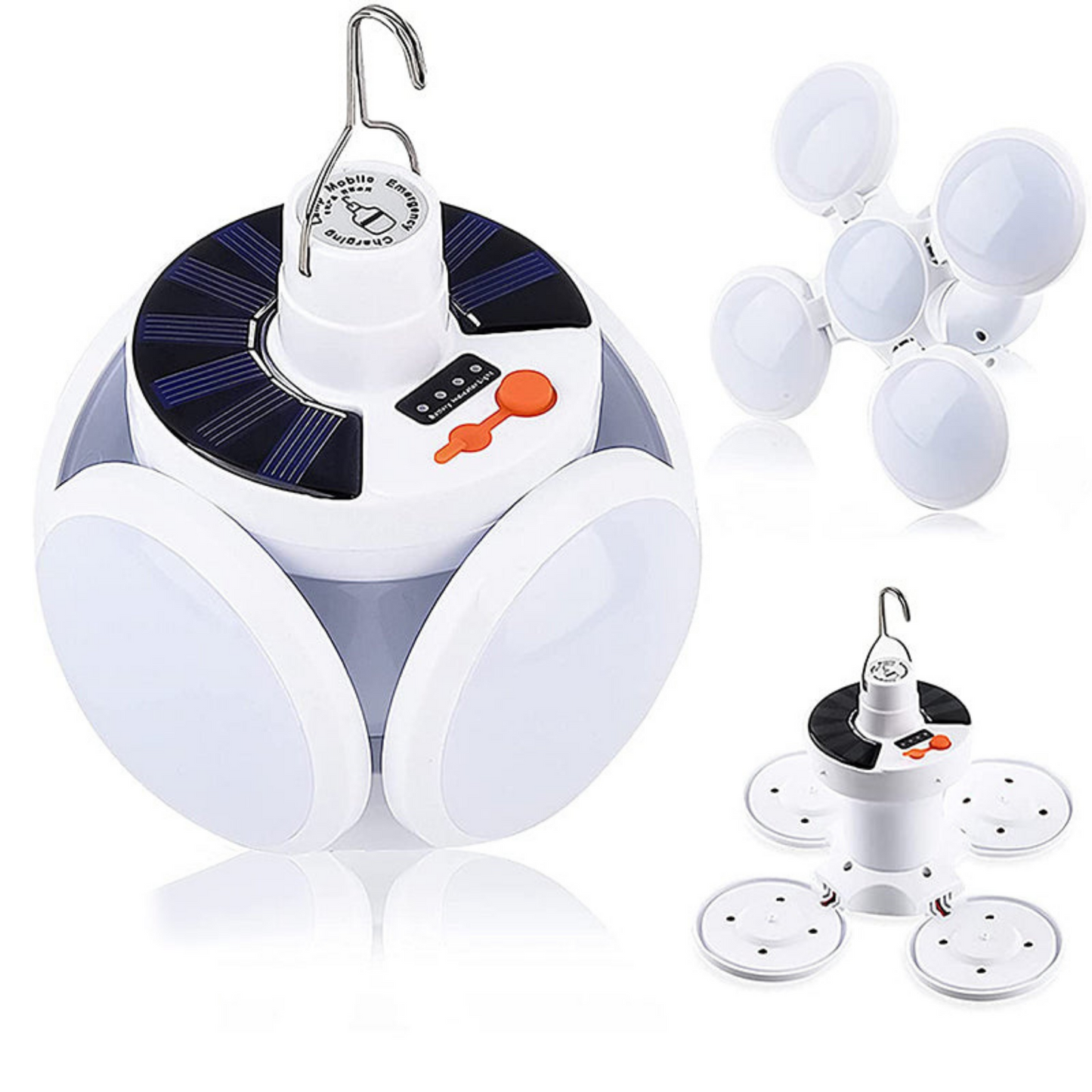 PolygonGlow - Opvouwbare LED-lamp met zonnepaneel