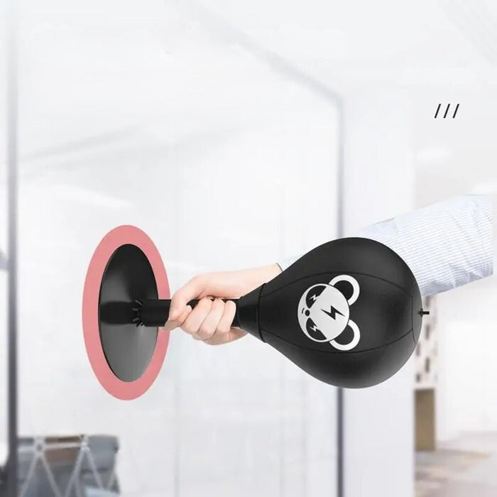 KnockFit - Boksbal met premium leer en zuigsysteem