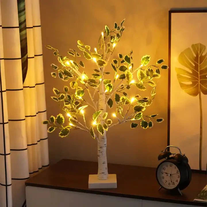 VerdeGlow - Sfeervolle LED kerstboomverlichting met groene bladeren