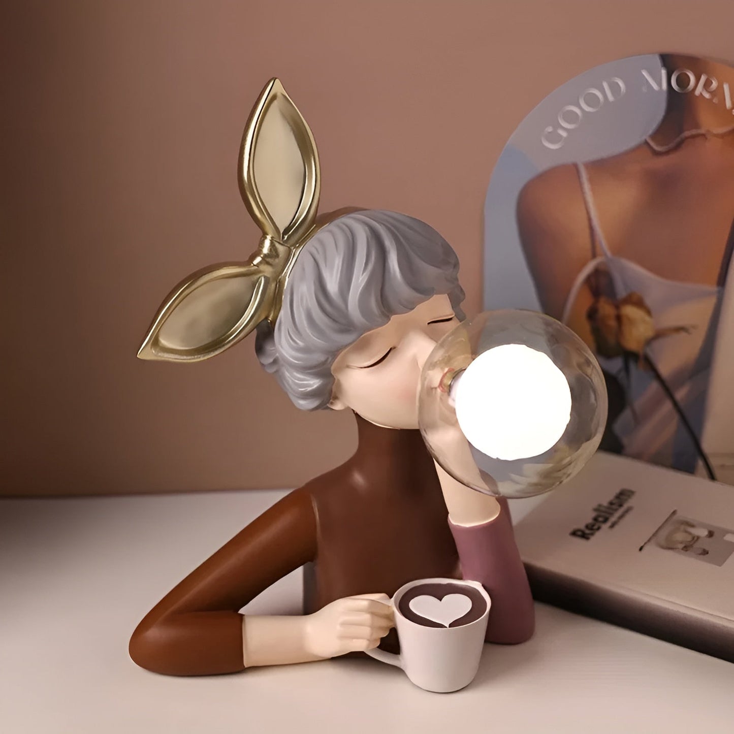 GlowCharm - Decoratieve cartoon meisjes tafellamp